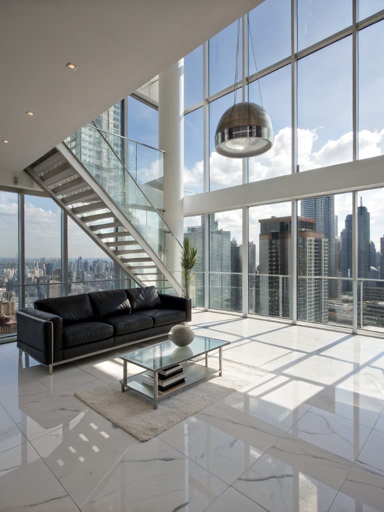 Luxe penthouse tijdens bezichtiging